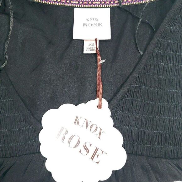 Women's Bishop Long Sleeve Satin Smocked XS - Picture 9 of 10